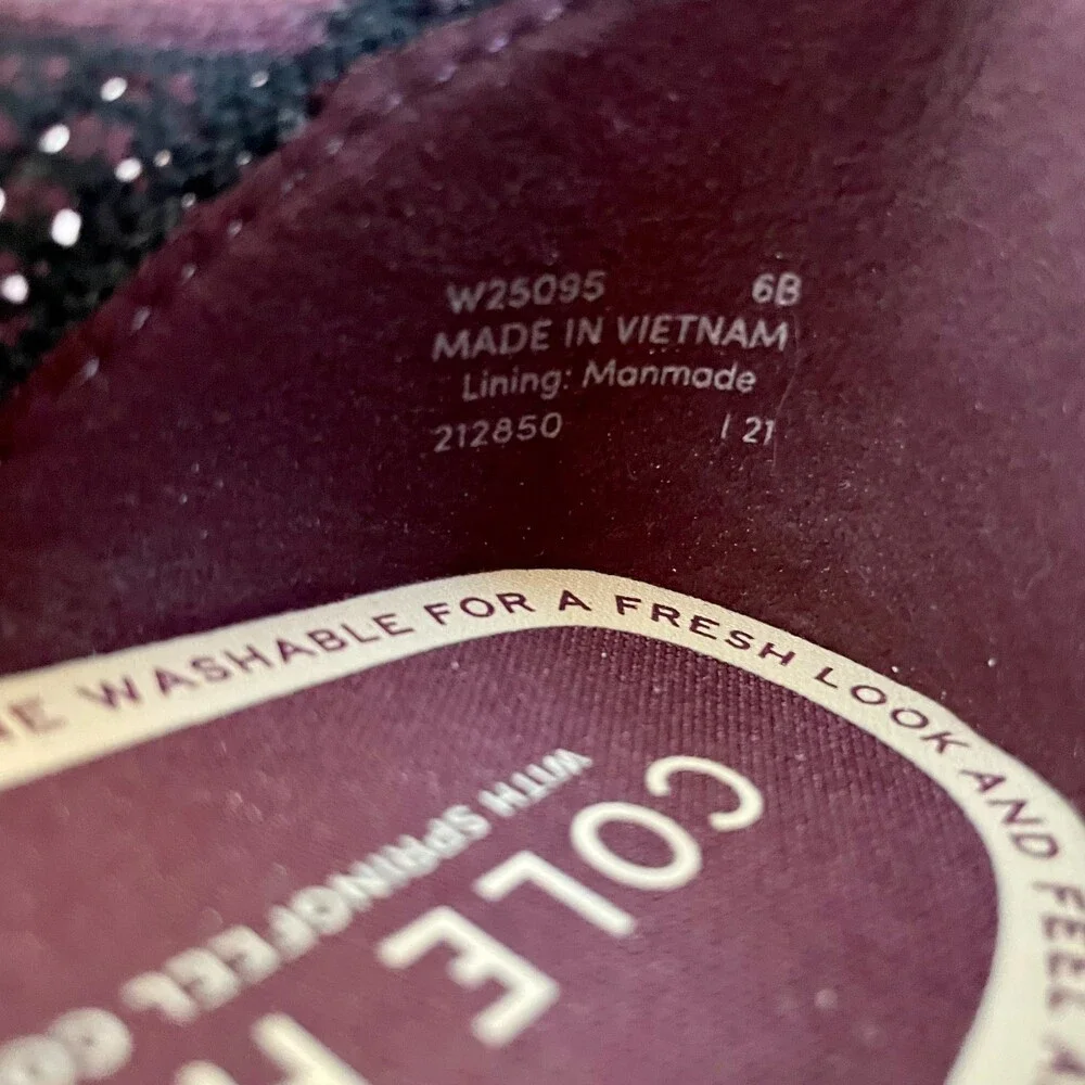 NWOT Cole Haan Springfeel Stitchlite Skimmer Washable Flats in Burgundy Size 6 - Picture 9 of 11